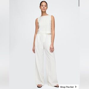 Gap White Linen Trouser Pant